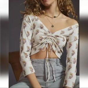 NWOT By Anthropologie Sabrina Cinched Top